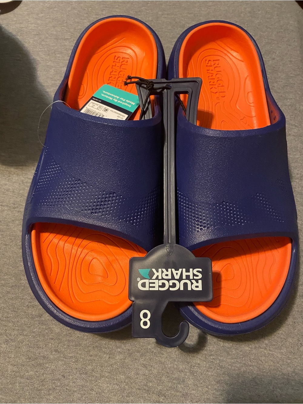 Men’s wSlide Sandals - Navy and Orange